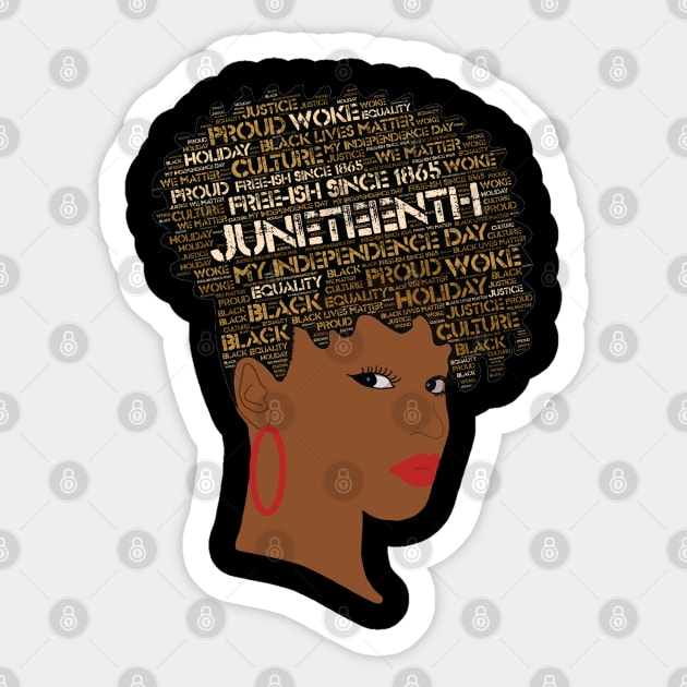 Juneteenth Free-Ish Since 1865 Sticker by blackartmattersshop